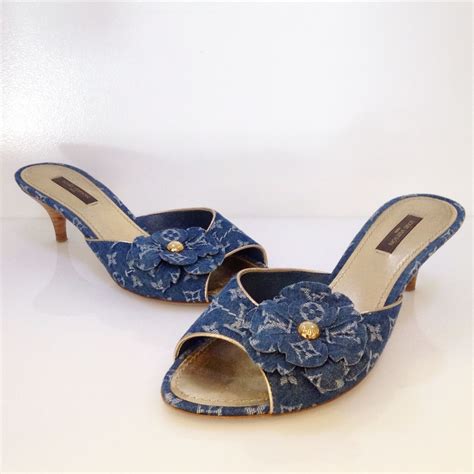 louis vuitton denim heels.